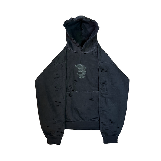 Thrashed Skull Patch Hoodie
